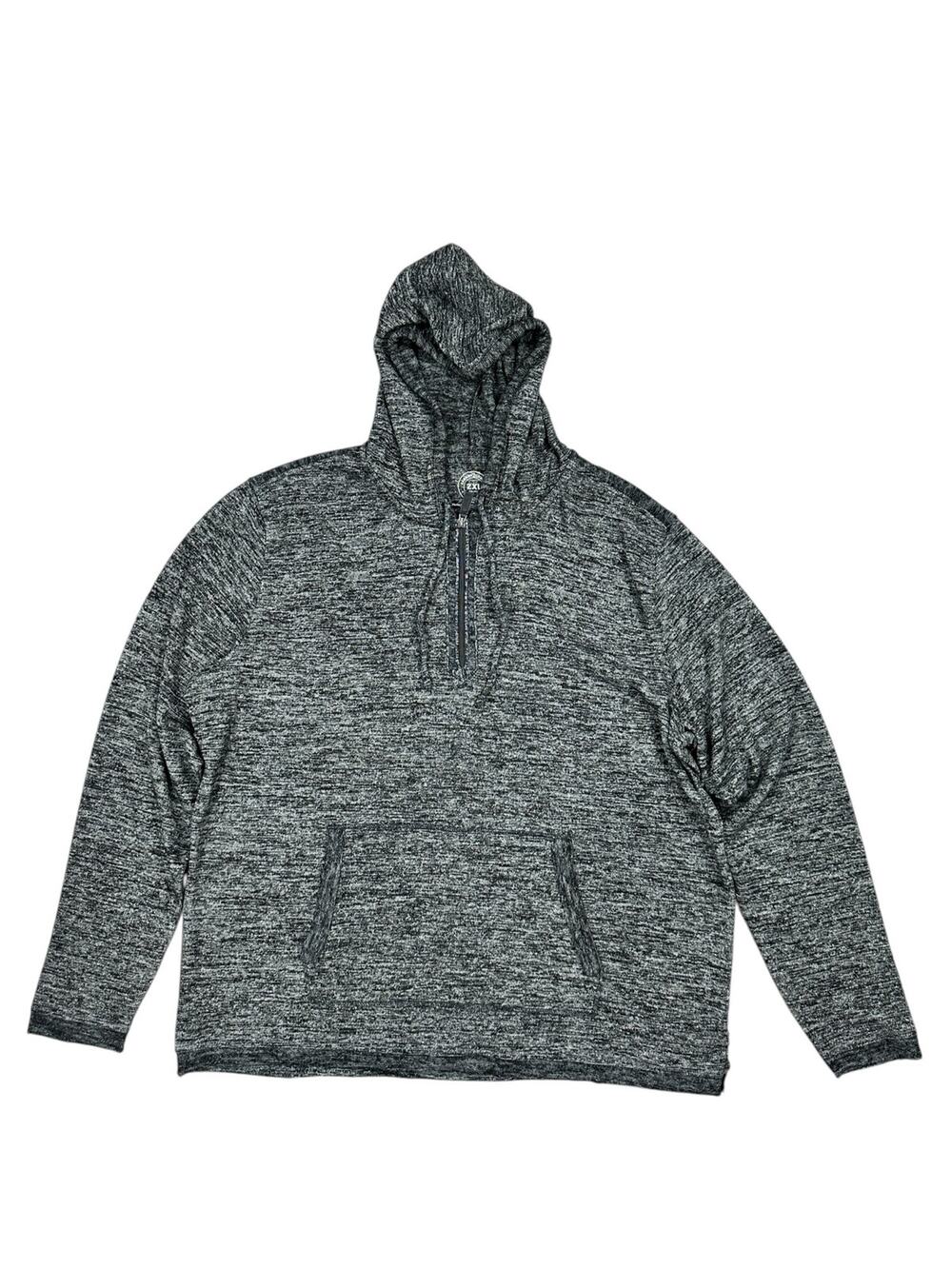 Carbon2Cobalt Aloft Boucle Knit Hoodie Heather Charcoal — Size 2XL